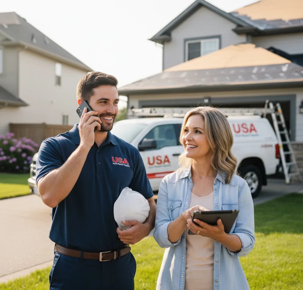 USA Roof Repair Experts customer support in Charlevoix